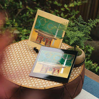 Yamanaka Lacquerware Makie Coaster – Timeless Japanese Craft with intricate traditional temple design by Rin Essense