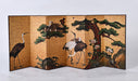 Rin Essense decorative folding screen with crane and tree design for zen bedroom decor ideas